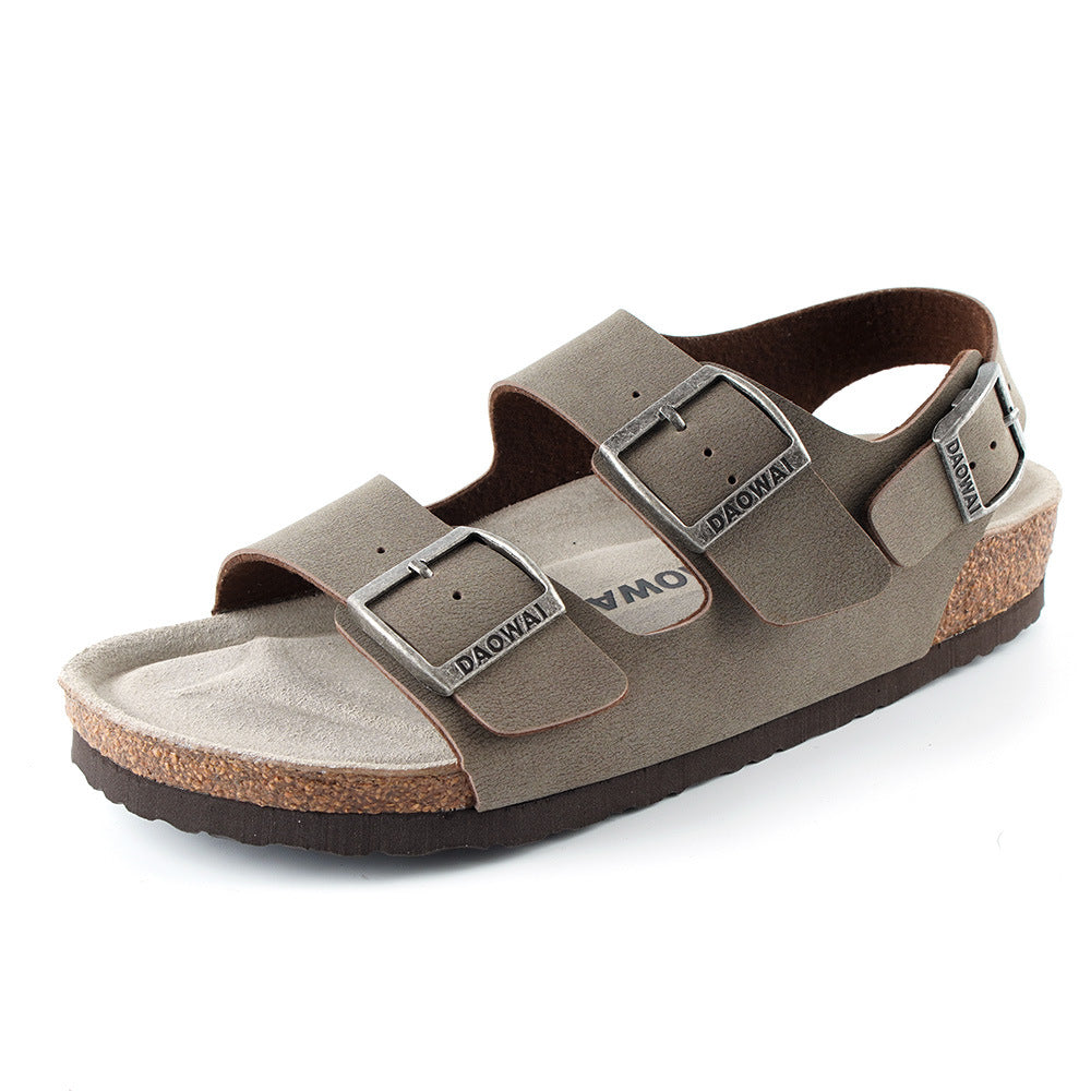 Women's & Men's Cork Double Buckle Series Sandals