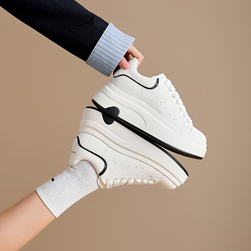 Women's Thick-soled High White Fashion Lightweight Breathable Women's Casual Shoes