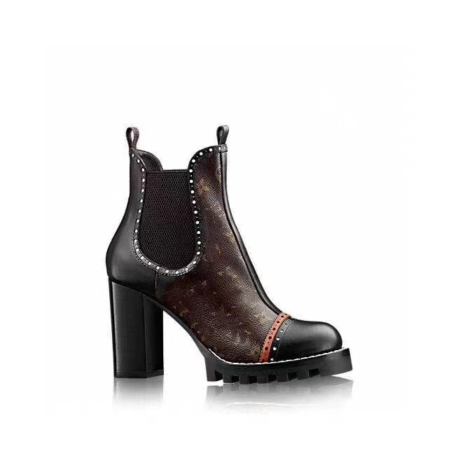Women's Size Chunky Waterproof Short Fashion British Boots