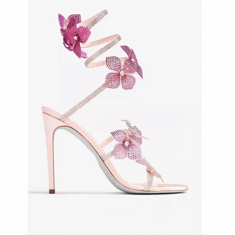 High Lace Flower Around Ankle Ring Women's Shoes