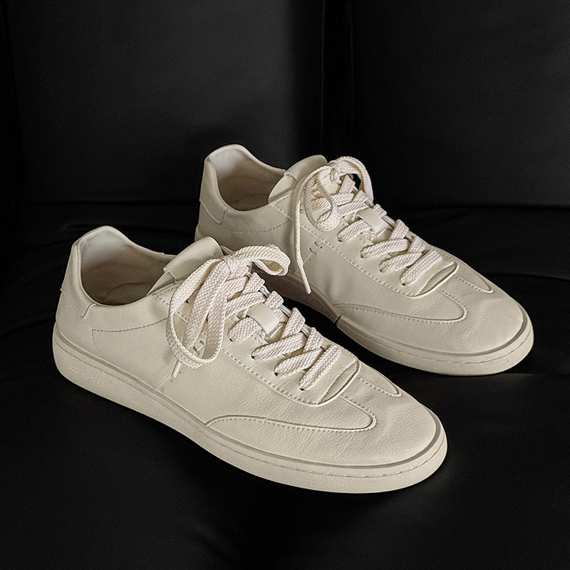 Men's Fashionable White Soft Surface Breathable Summer Sneakers
