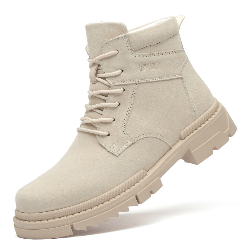 Men's Height Increasing Insole Outdoor Martin Worker Boots