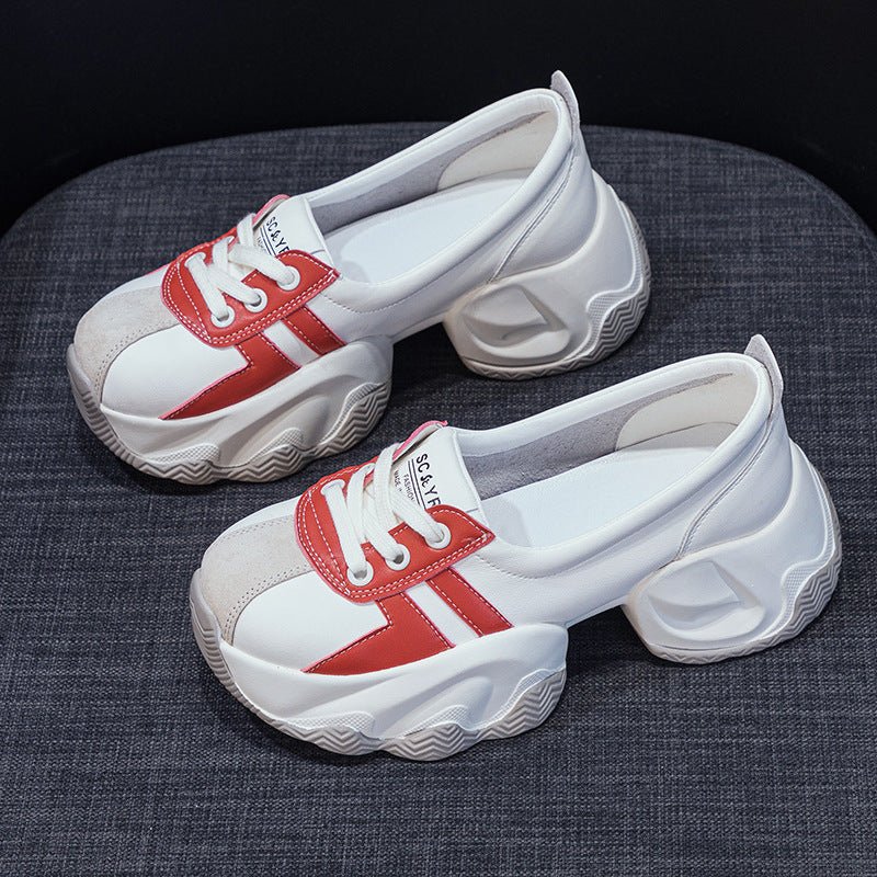 Women's Bottom Pumps Shallow Mouth Heightened Easy Casual Shoes