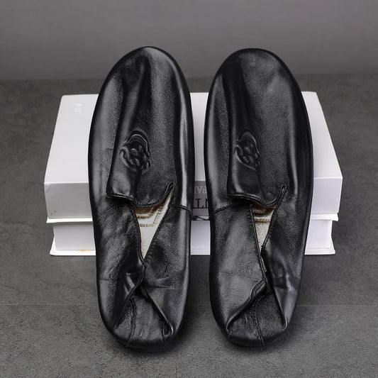 Men's Folding Portable Skull Wallet Soft Bottom Loafers