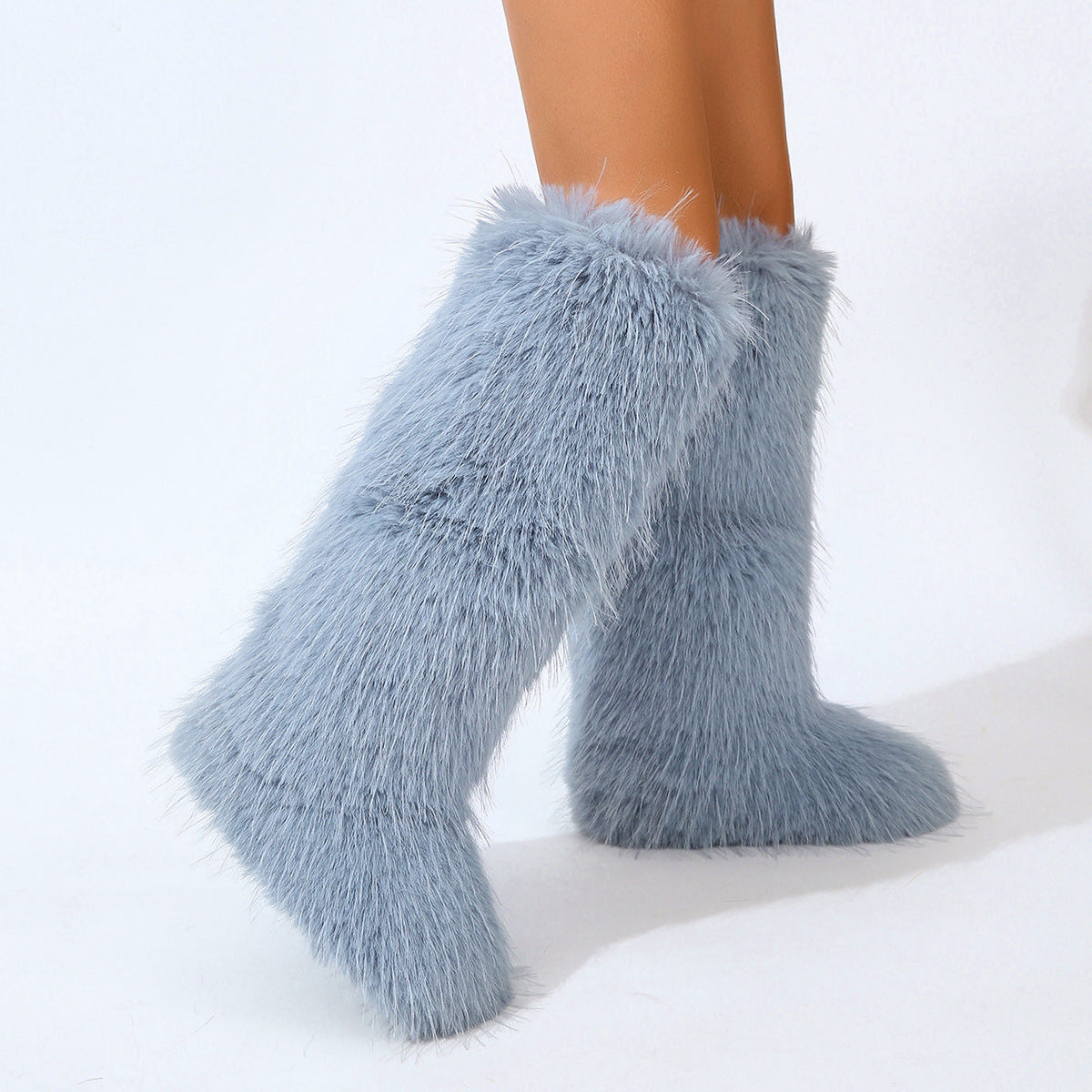 Women's Winter Niche Tassel Long Fur Fashionable Snow Boots