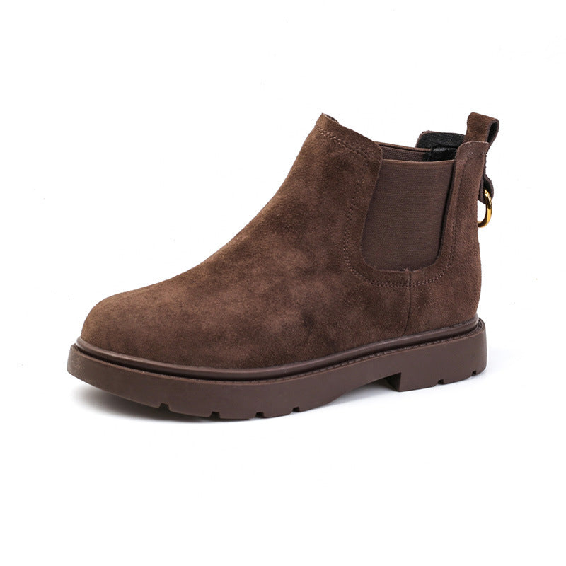 Women's Short Martin British Style Mid Flat Boots