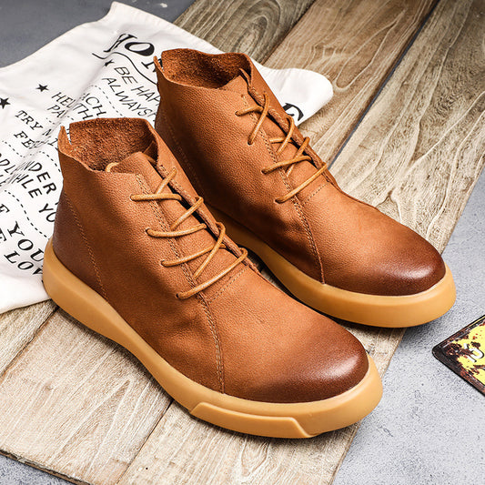 Men's British Style Martin Genuine Korean Ankle Casual Shoes