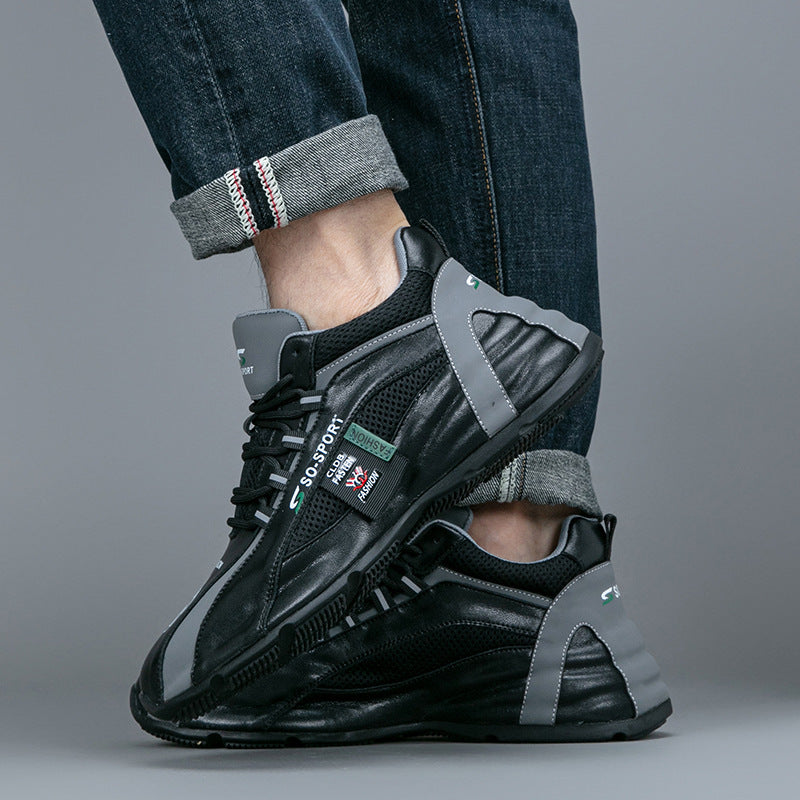 Men's Oversized Size Male Thick Bottom Heightened Sneakers