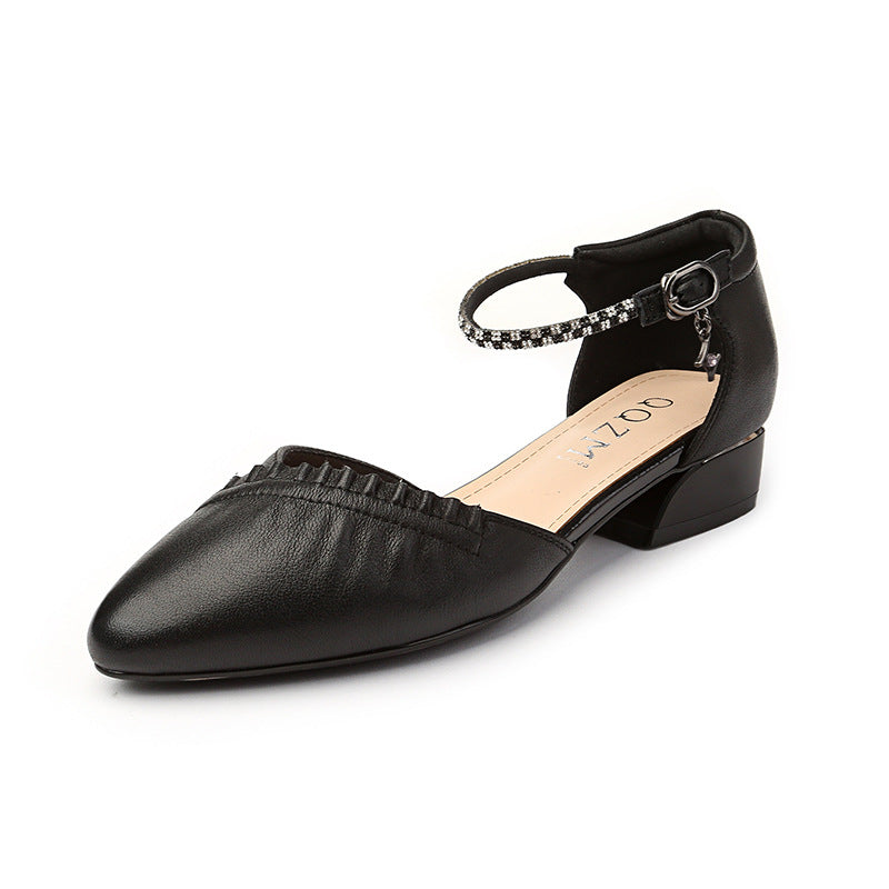 Women's Genuine Hollow Closed Toe Soft Bottom Sandals