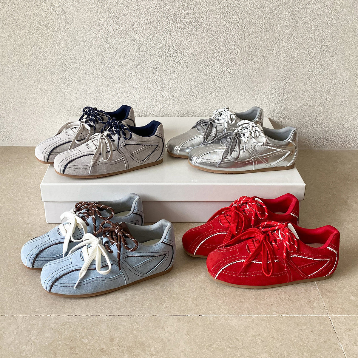Women's Cow Suede Popping Candy Red Ballet Women's Sports Shoes