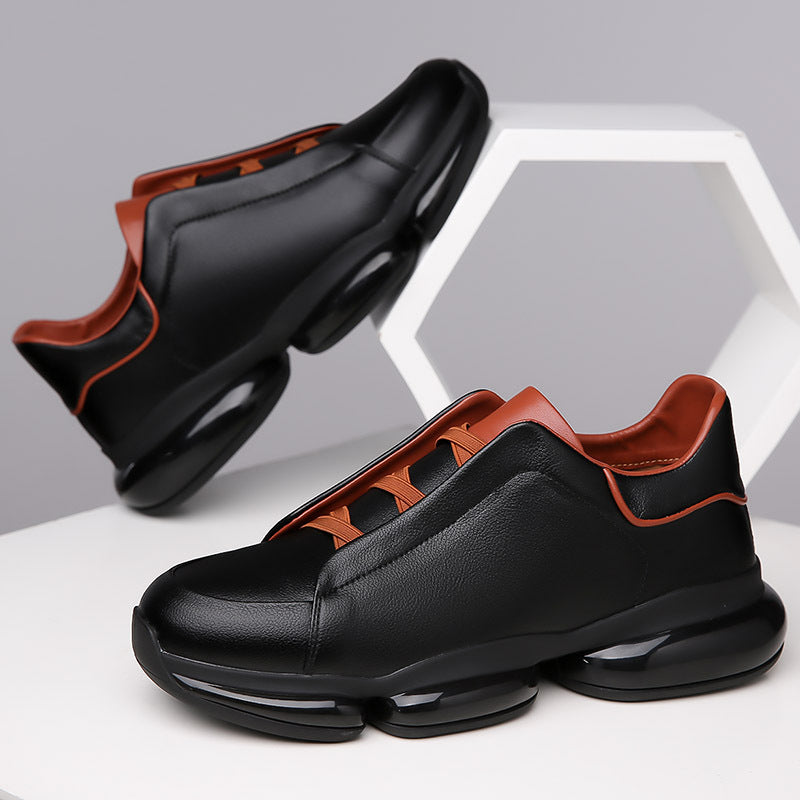 Men's Sports Comfortable Board Series Height Increasing Men's Casual Leather Shoes