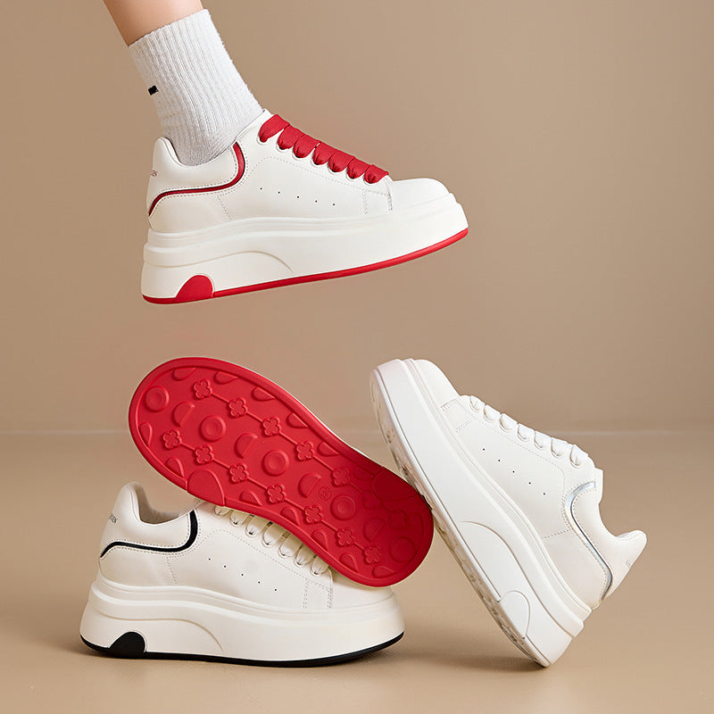 Women's Thick-soled High White Fashion Lightweight Breathable Women's Casual Shoes