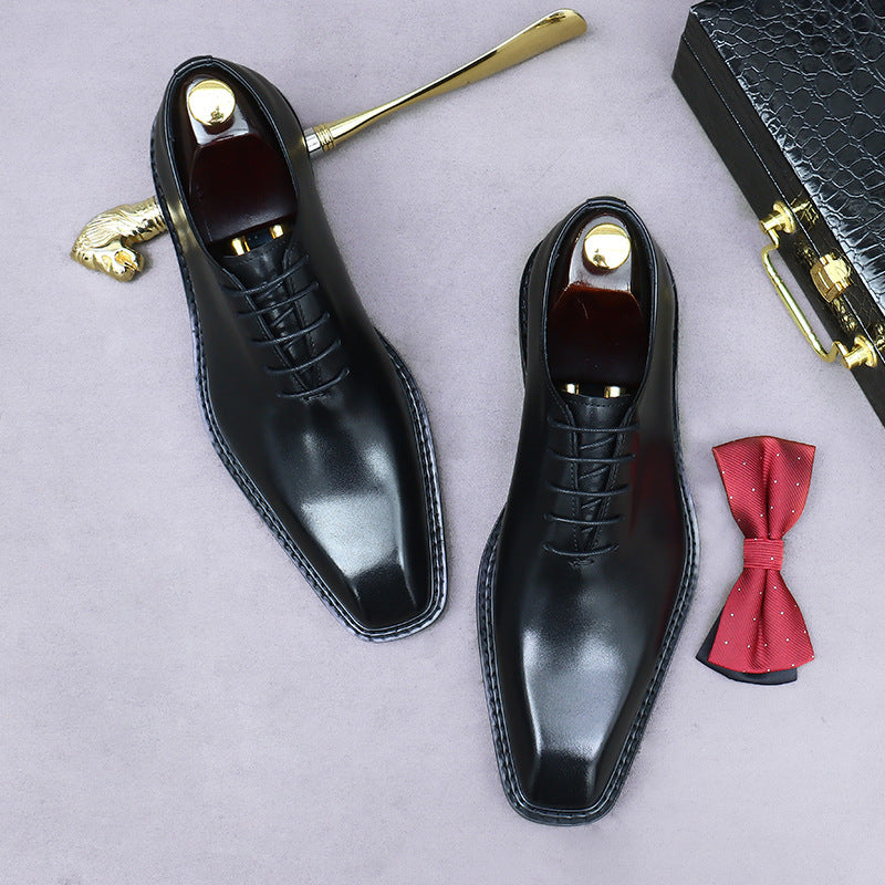 Men's Formal Wear Genuine Handmade British Light Men's Business Leather Shoes