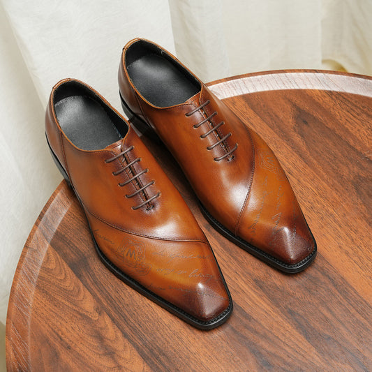 Big Promotion British Style Formal First Layer Men's Business Leather Shoes