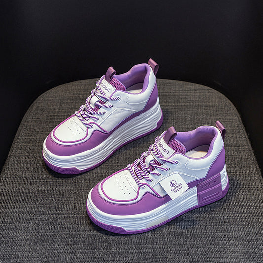 Women's Spring Height Increasing Insole White Pumps Casual Shoes