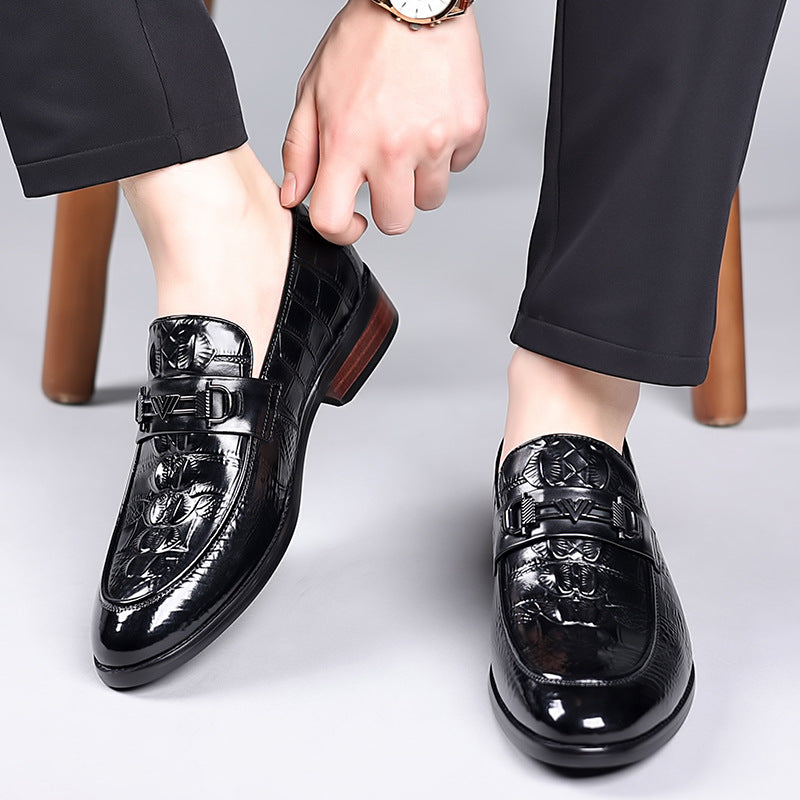 Men's Cowhide Business Formal Wear Office British Leather Shoes