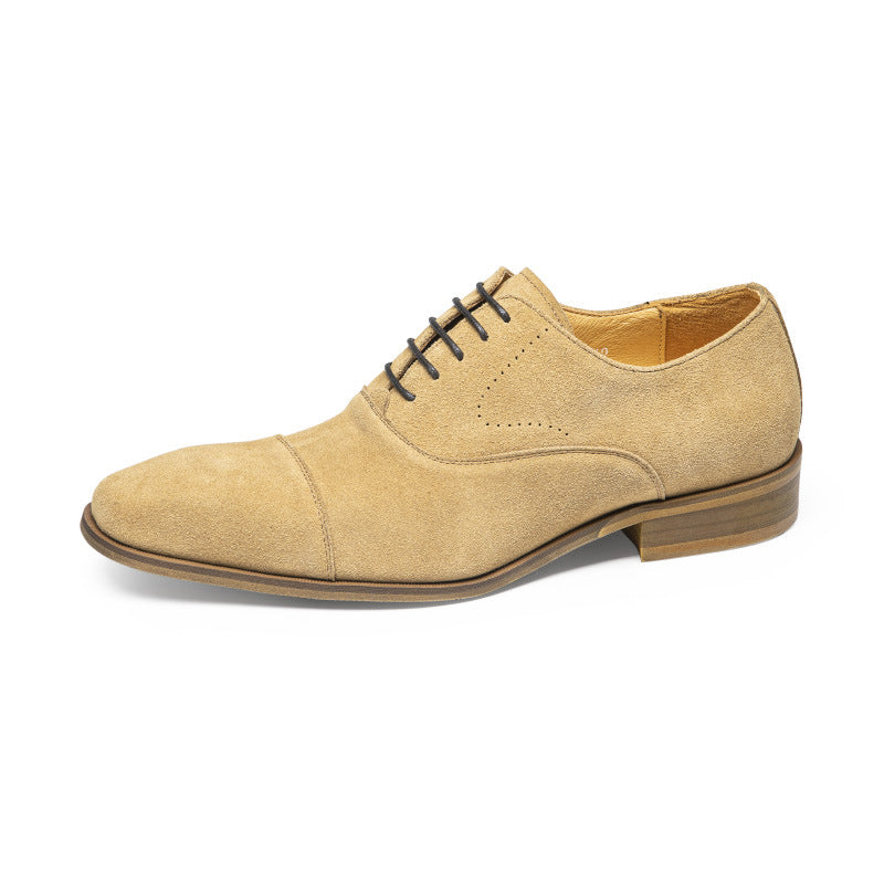 Men's Delivery Within Hours Matte Cowhide Business Formal Leather Shoes