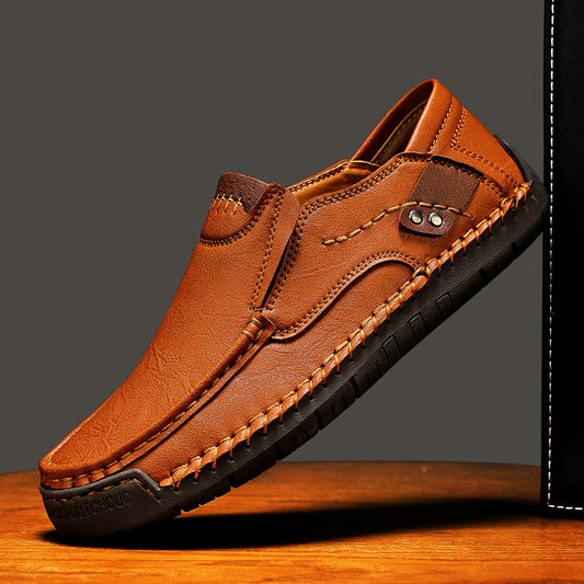 Men's Stitching Outdoor Slip-on Low Top Plus Casual Shoes