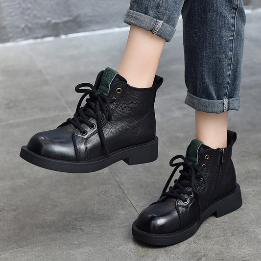 Up Ankle Mid Side Zipper Handmade Boots