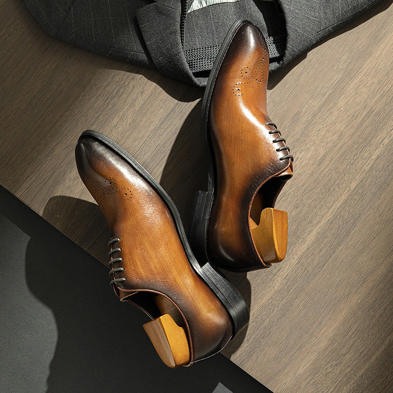 Men's Delivery Within Hours Square Toe Oxford Business Leather Shoes