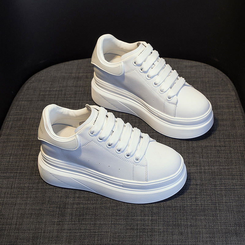 Women's Platform Height Increasing Insole Mcqueen White Dad Sports Women's Shoes