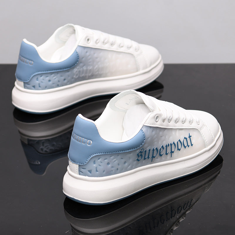 Men's Mcqueen White Couple Thick Bottom Versatile Sports Sneakers