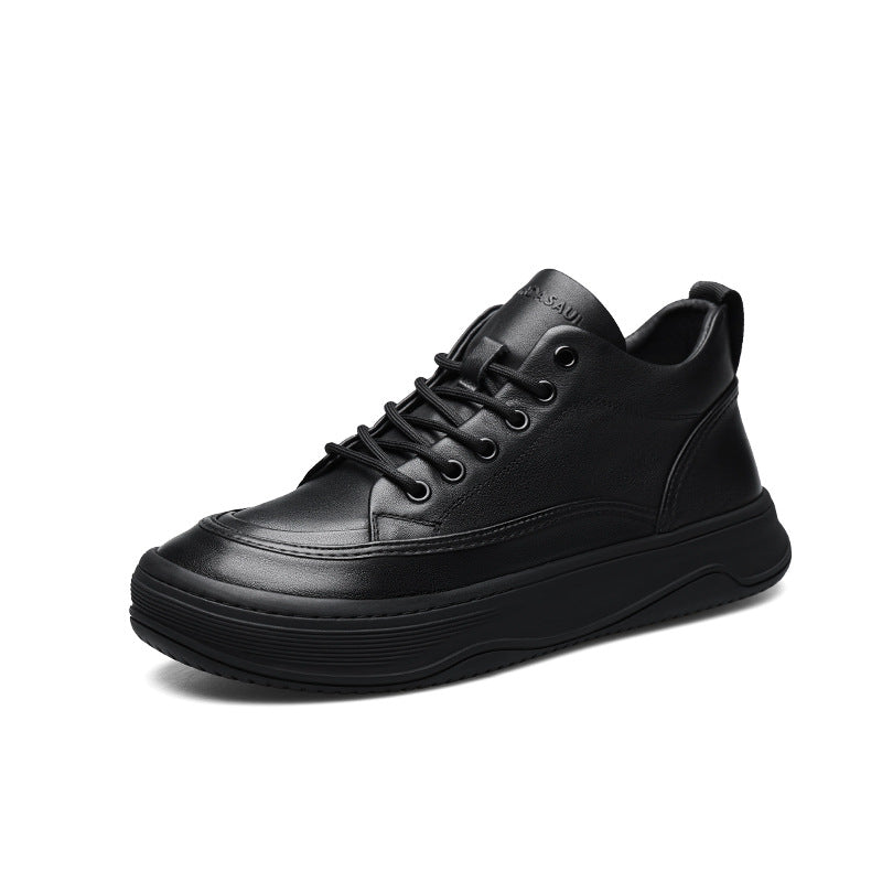 Men's Winter Fleece-lined Warm Leisure Sports Soft Platform Genuine Men's Board Shoes
