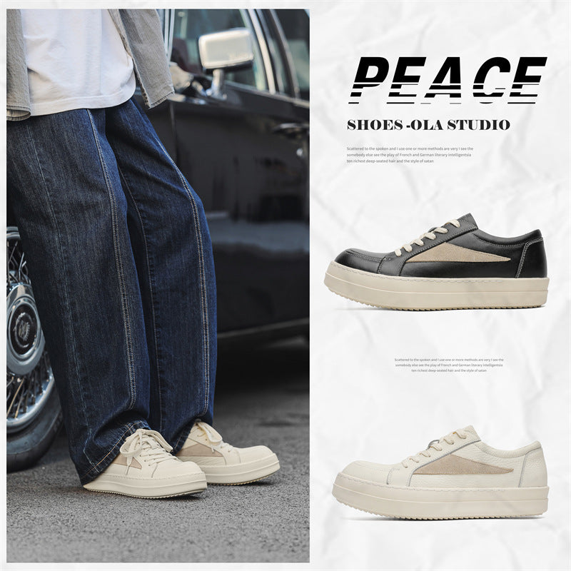 Men's First Layer Cowhide American High Street Sneakers