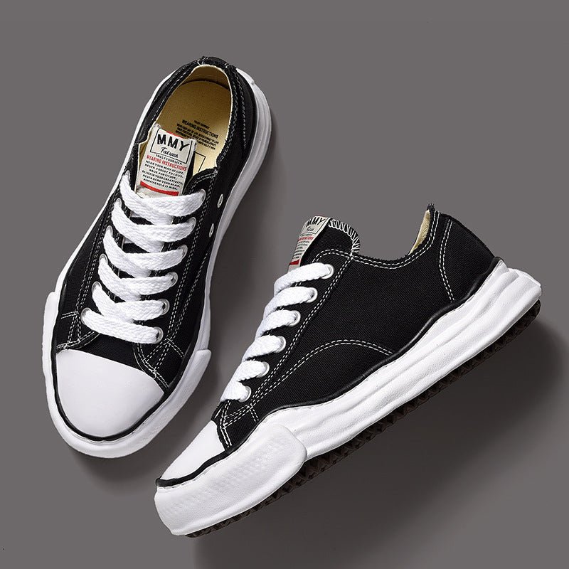 Women's & Men's Shawn Black White Plaid Lovers Vintage Men's Board Shoes