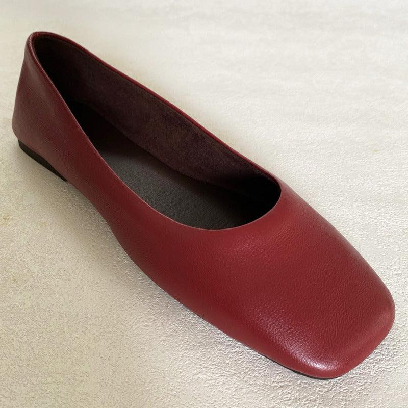 Women's Summer Flat Square Toe Ballet Low-cut Women's Fashion Shoes