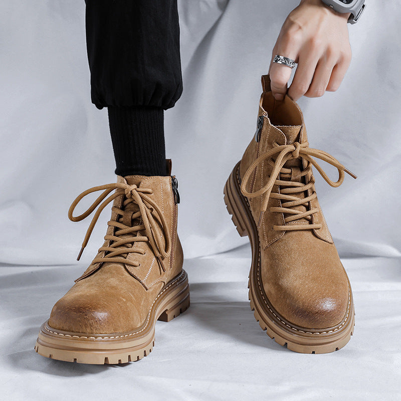 Women's & Men's Martin Summer British Retro Ankle Zip Boots