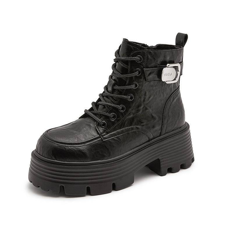 Size Platform Martin Fleece-lined Warm Versatile Boots