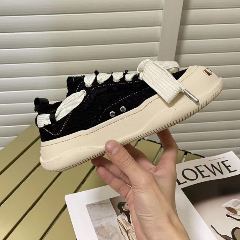 Women's Thick Sole Increased Half Support Couple Jack Canvas Shoes