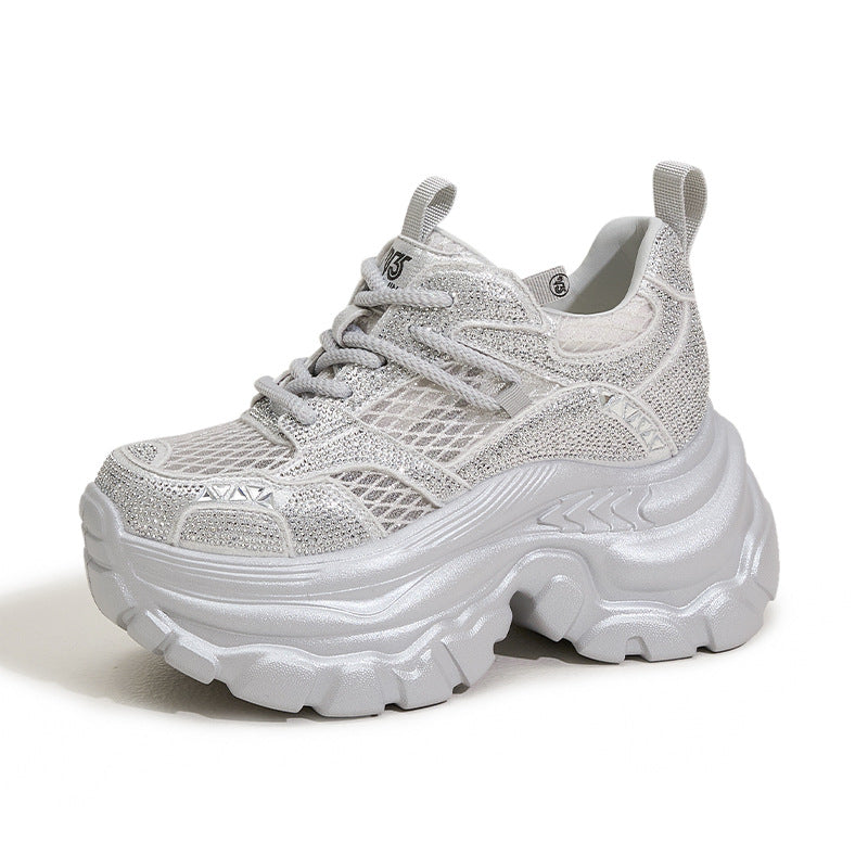 Women's Dad Summer Breathable Mesh Platform Height Sneakers