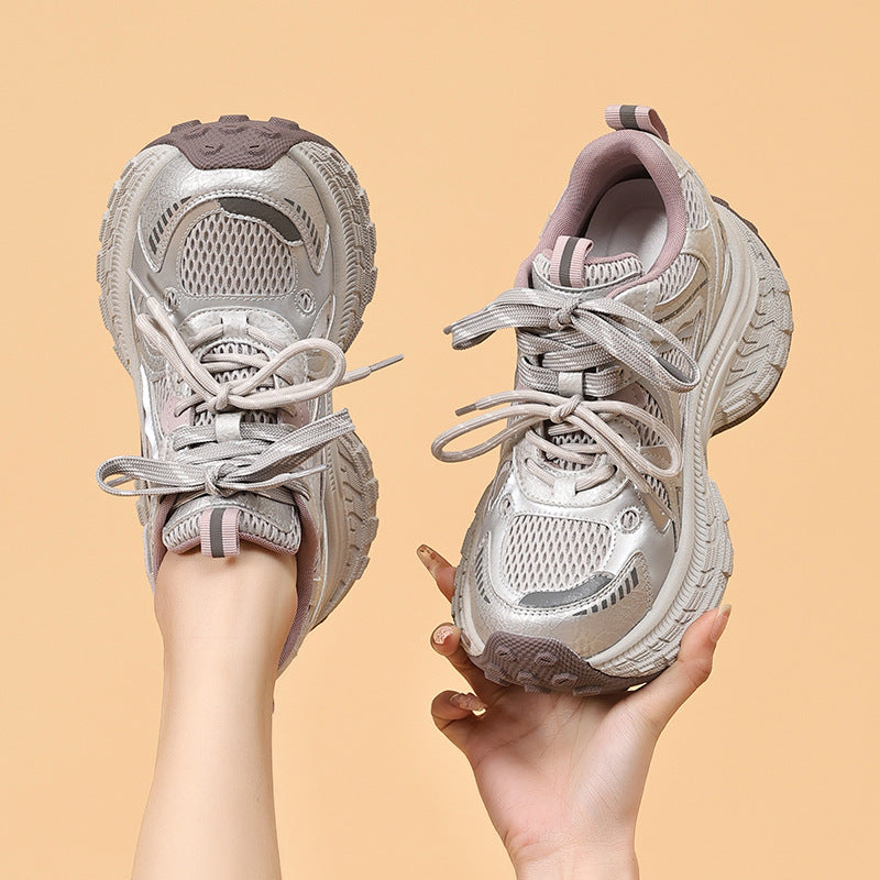 Women's Sports Leisure Dad Platform Breathable Lightweight Women's Casual Shoes
