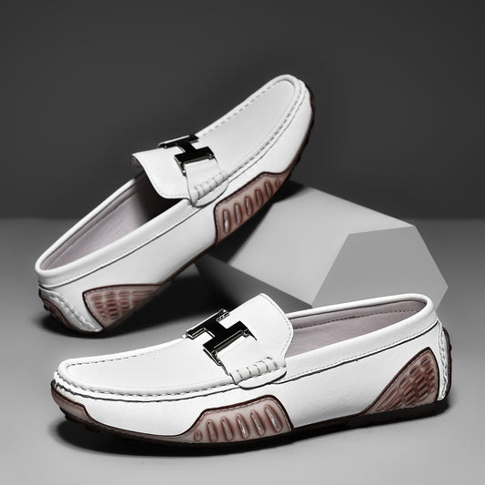 Men's Streaming Genuine Doug Breathable British One Pedal Driving Casual Shoes