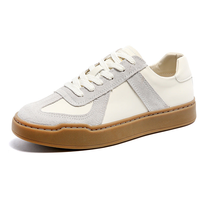 Men's White Oxford Platform German Training Niche Style Sneakers