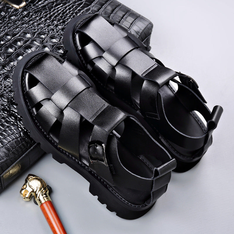 Men's Summer Breathable Roman Hollow Plus Size Sandals