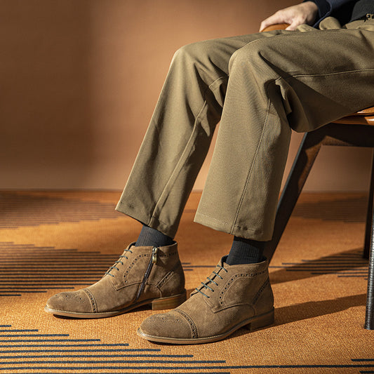 Within Hours Chelsea Retro Matte Business Formal Boots