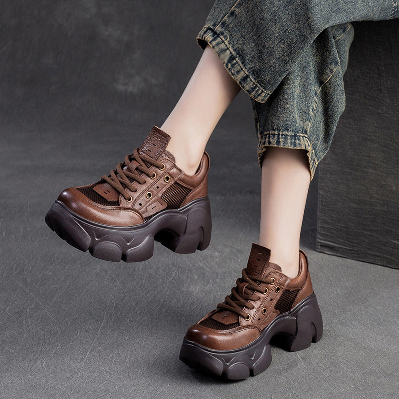 Women's Summer Breathable Mesh Small Height Increasing Loafers