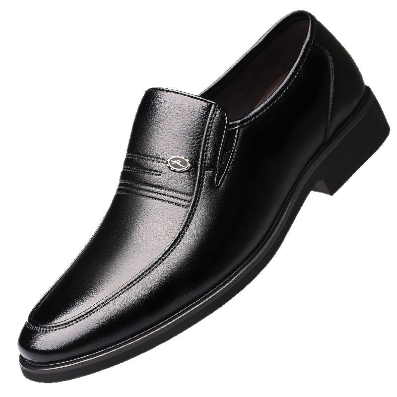 New Men's Hollow Formal Slip-on Dad Men's Business Leather Shoes