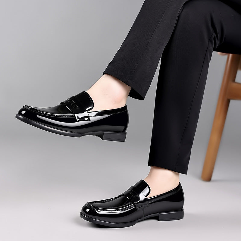 Men's Fashion Doug Glossy One Pedal Formal Leather Shoes
