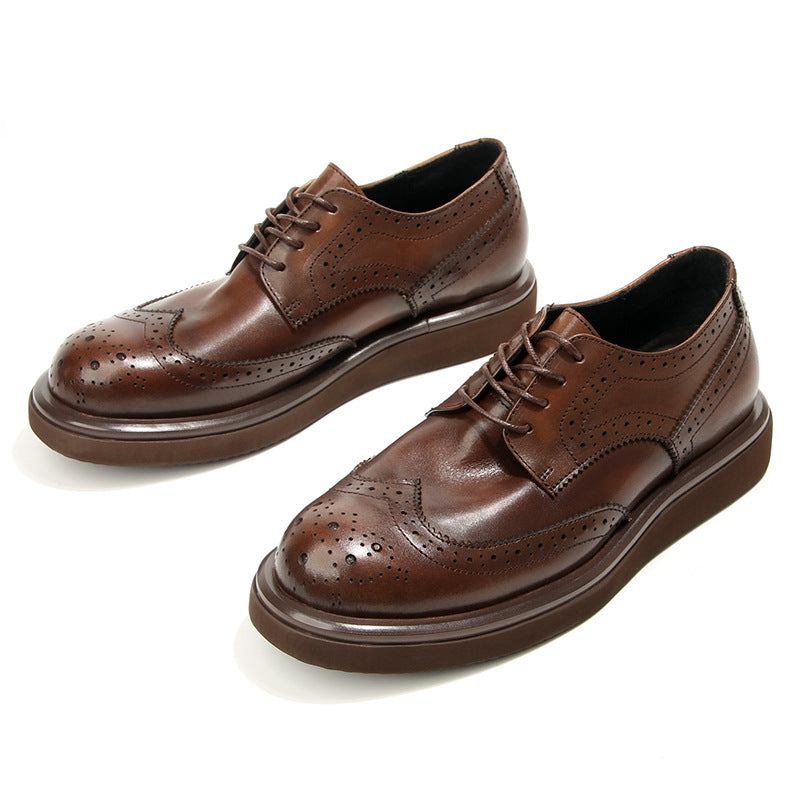 Men's Brogue British Retro Fashion Trends Platform Men's Shoes