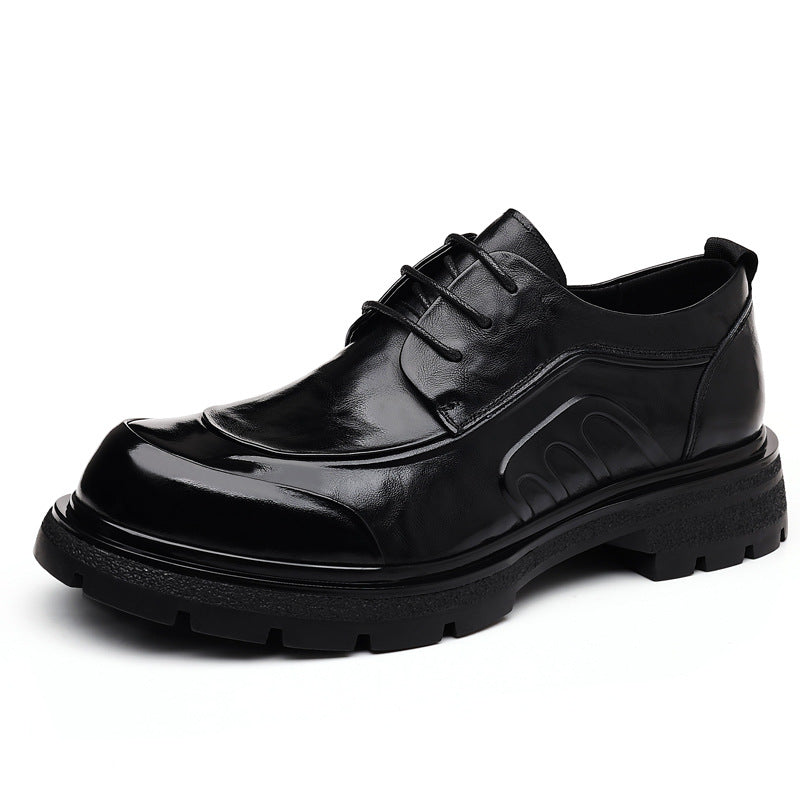 Men's Business Formal Wear Light Luxury Thick Bottom Big Head Men's Shoes