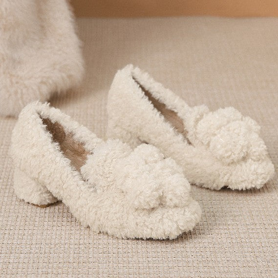 Women's Slip-on Lamb Fur High Outer Wear Fleece-lined High-grade Warm Women's Fashion Shoes