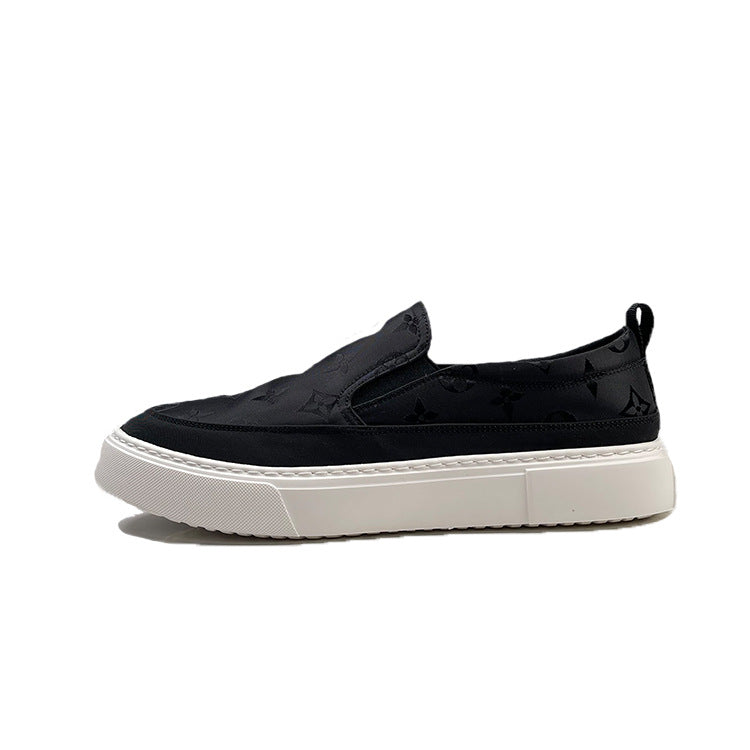 Men's Ice Silk Breathable Black Board Slip-on Casual Shoes