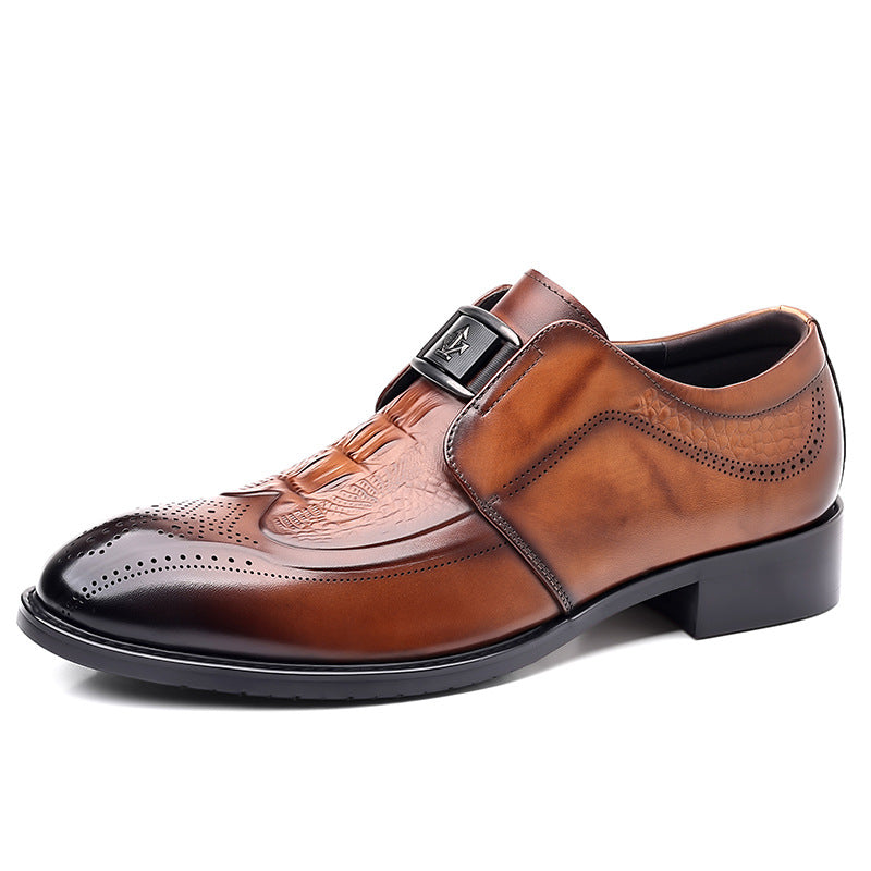 Men's Cowhide Spring Genuine Business Formal Wear Leather Shoes