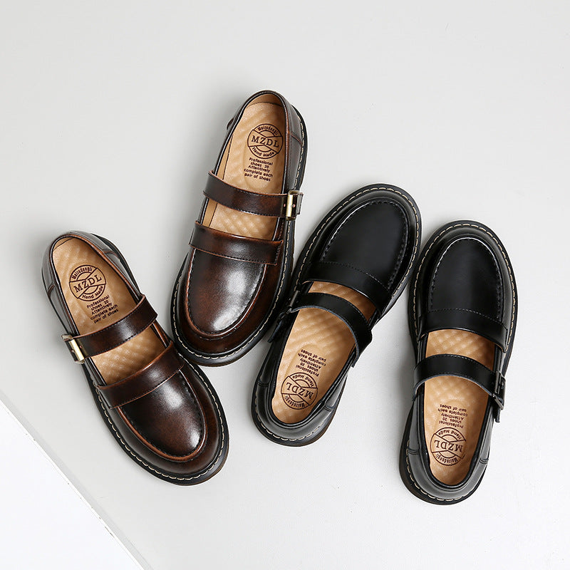 Women's Foot Beauty Power Uniform Style Soft Small Leather Shoes