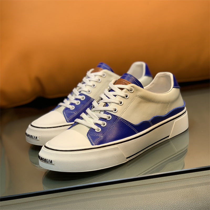 Men's Color Matching Genuine Fashion Board British Sneakers