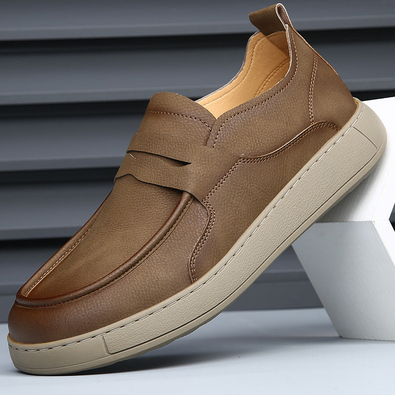 Men's Genuine Autumn Slip-on Breathable Retro Versatile Men's Shoes